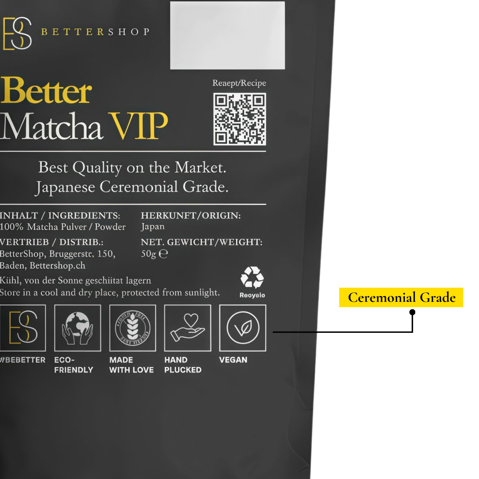 Better Organic Matcha VIP - Ceremonial 50g